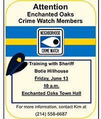 Crime watch training June