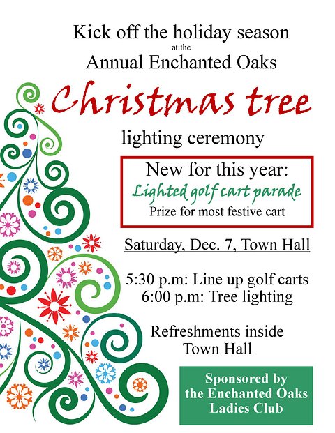 Tree lighting 2024 flyer